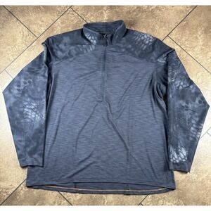 5.11 Tactical Men's Rapid Half Zip Charcoal Kryptek Typhon Camo Sz 2XL